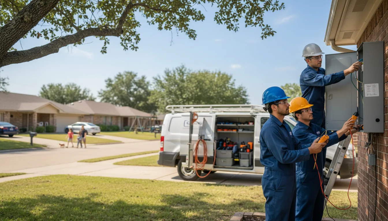 Certified electrician providing emergency electrical services in Olustee, OK